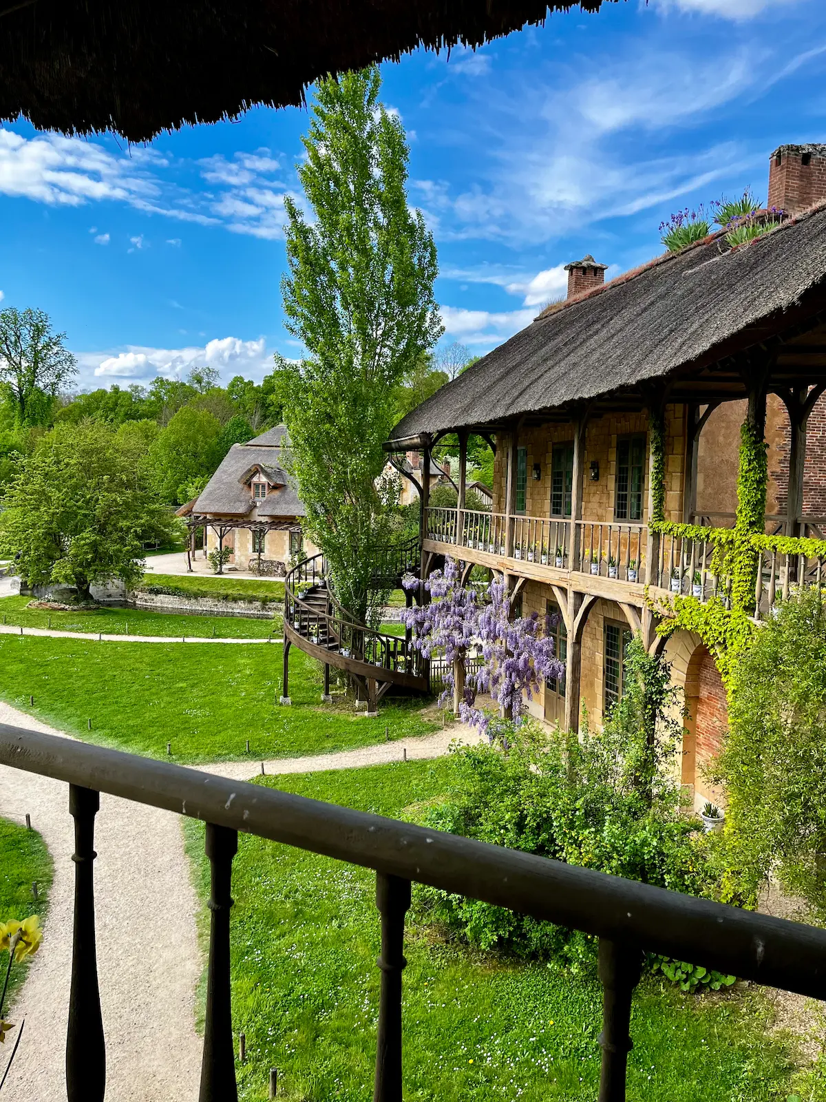 The Hameau de la Reine seen from the Queen's House, Versailles